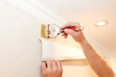 Pose de papier peint à Orret — revêtements muraux et toiles de verre